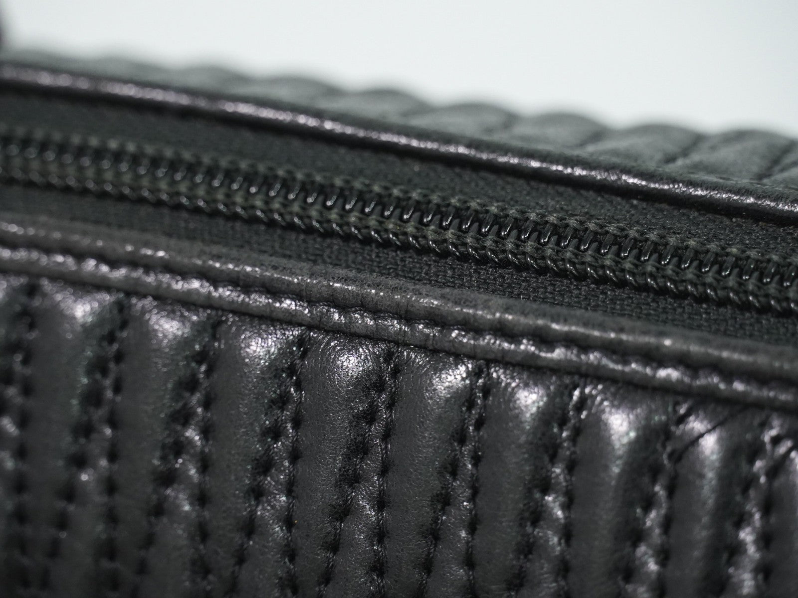 Bally Vintage Quilted Leather, Black, Leather, Handbag