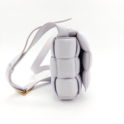 Bottega Veneta Cassette Padded Maxi Intrecciato Leather, Purple, Leather, Crossbody Bag