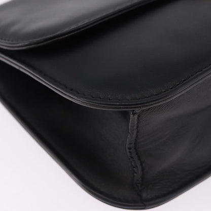 Valentino Garavani Glam Lock Leather, Black, Leather, Shoulder Bag