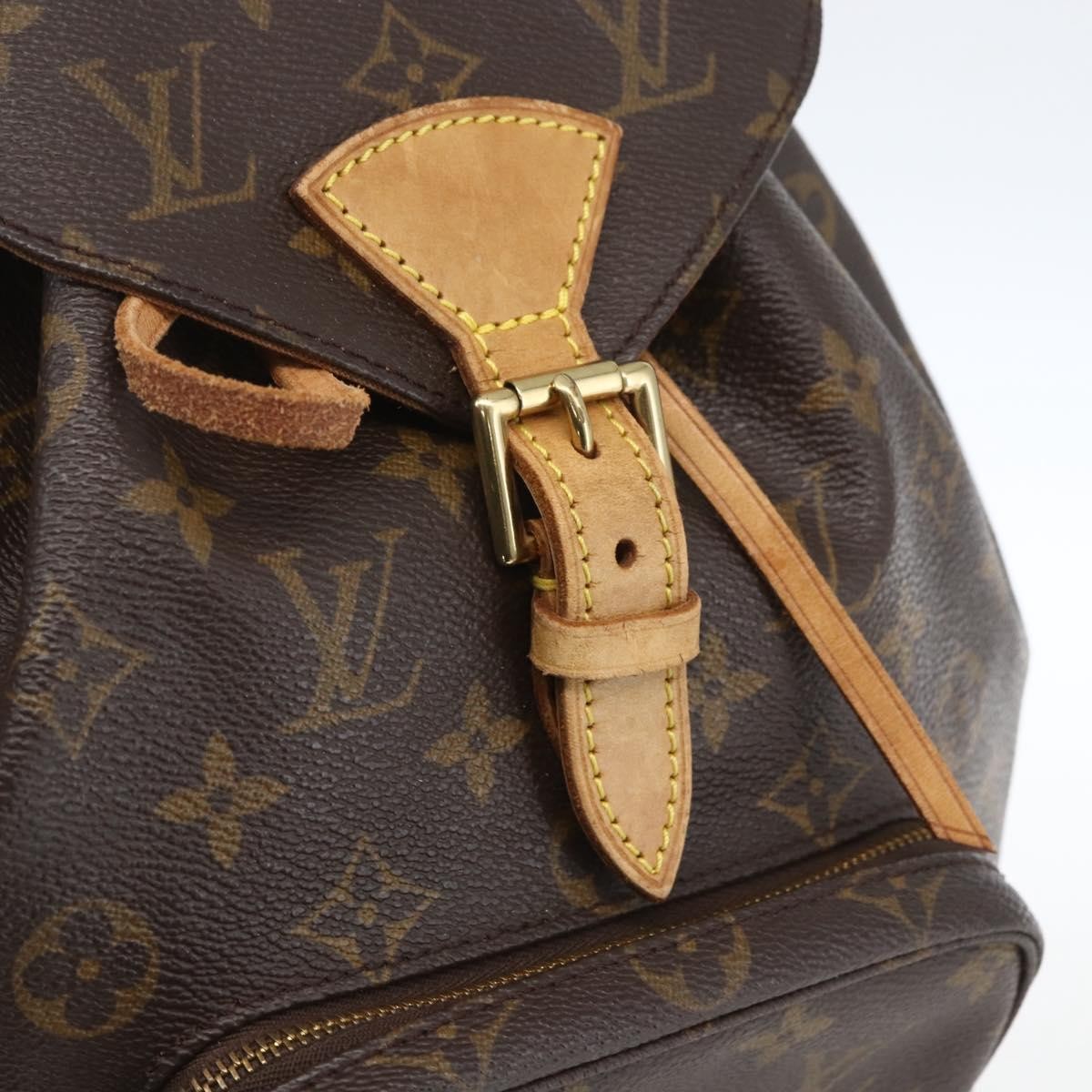 Louis Vuitton Vintage Montsouris Monogram Canvas, Brown, Canvas, Backpack
