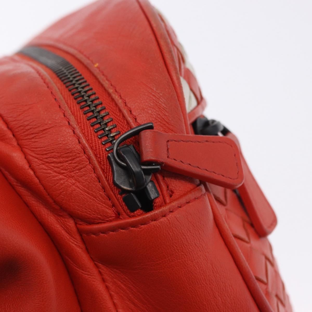 Bottega Veneta Light Waist Intrecciato Leather, Red, Leather, Clutch