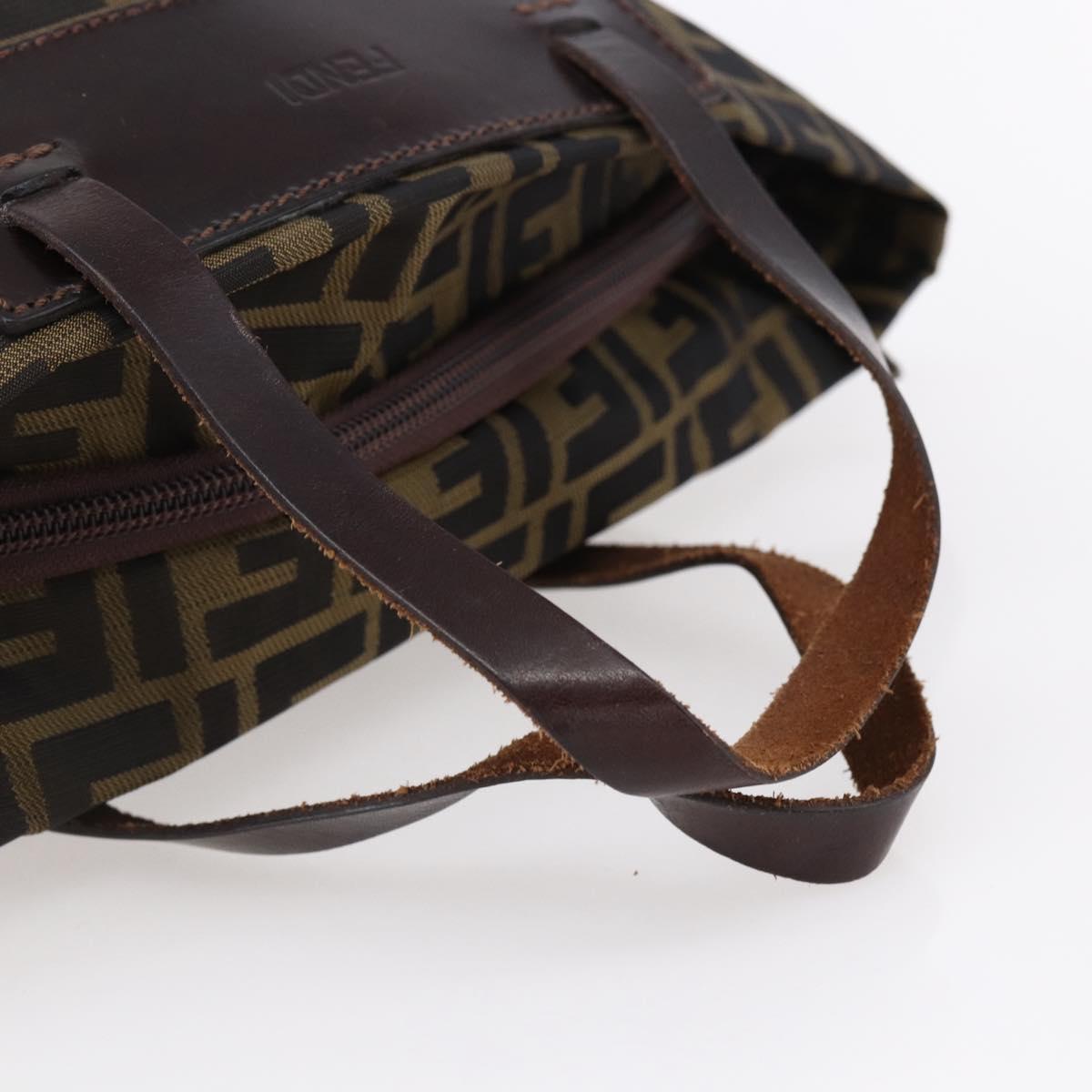 Fendi Vintage Zucca Handbag Zucca, BLACK, CANVAS, Handbag