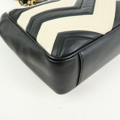 Gucci GG Marmont Chain Matelasse Leather, Black, Leather, Crossbody Bag