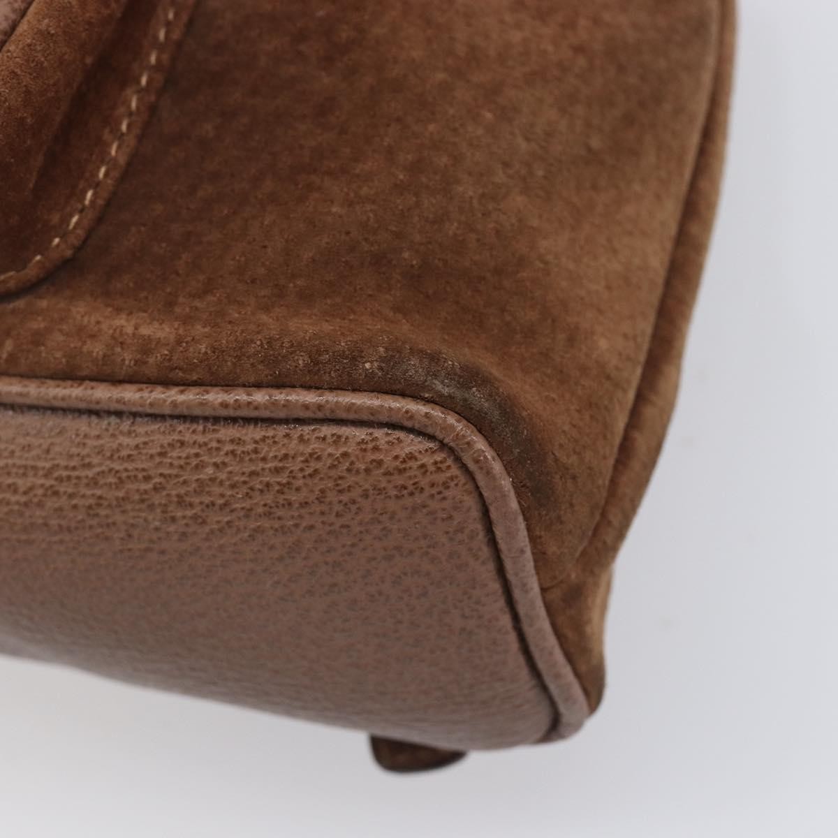 Gucci Vintage Bamboo Suede, Brown, Suede, Backpack
