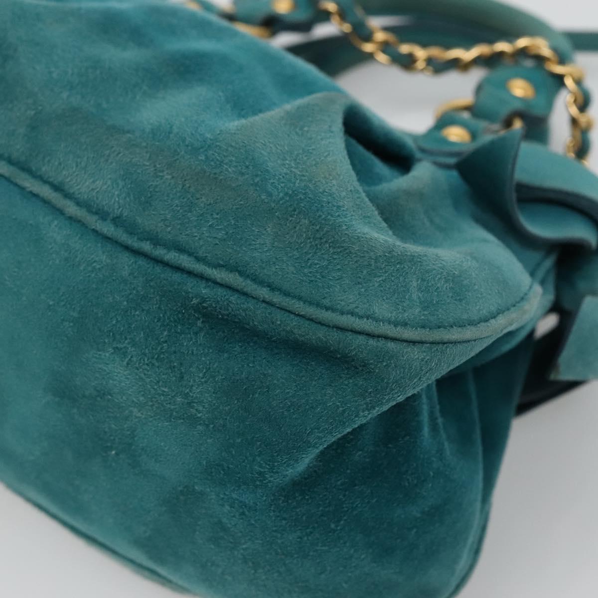 Miu Miu Shoulder Bag Suede leather, BLUE, SUEDE, Shoulder bag