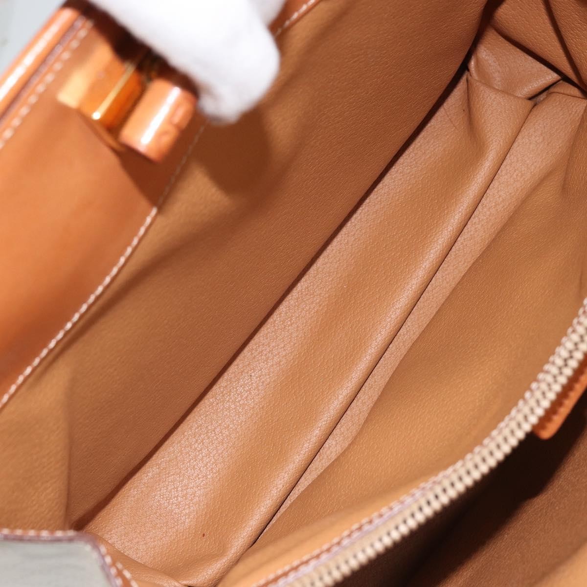 Celine Vintage Macadam Shopper Coated Canvas, Beige, Canvas, Tote Bag