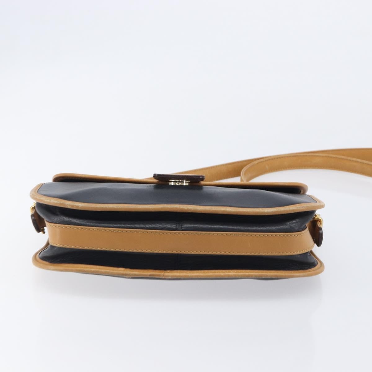 Celine Shoulder Leather, Black, Leather, Shoulder Bag
