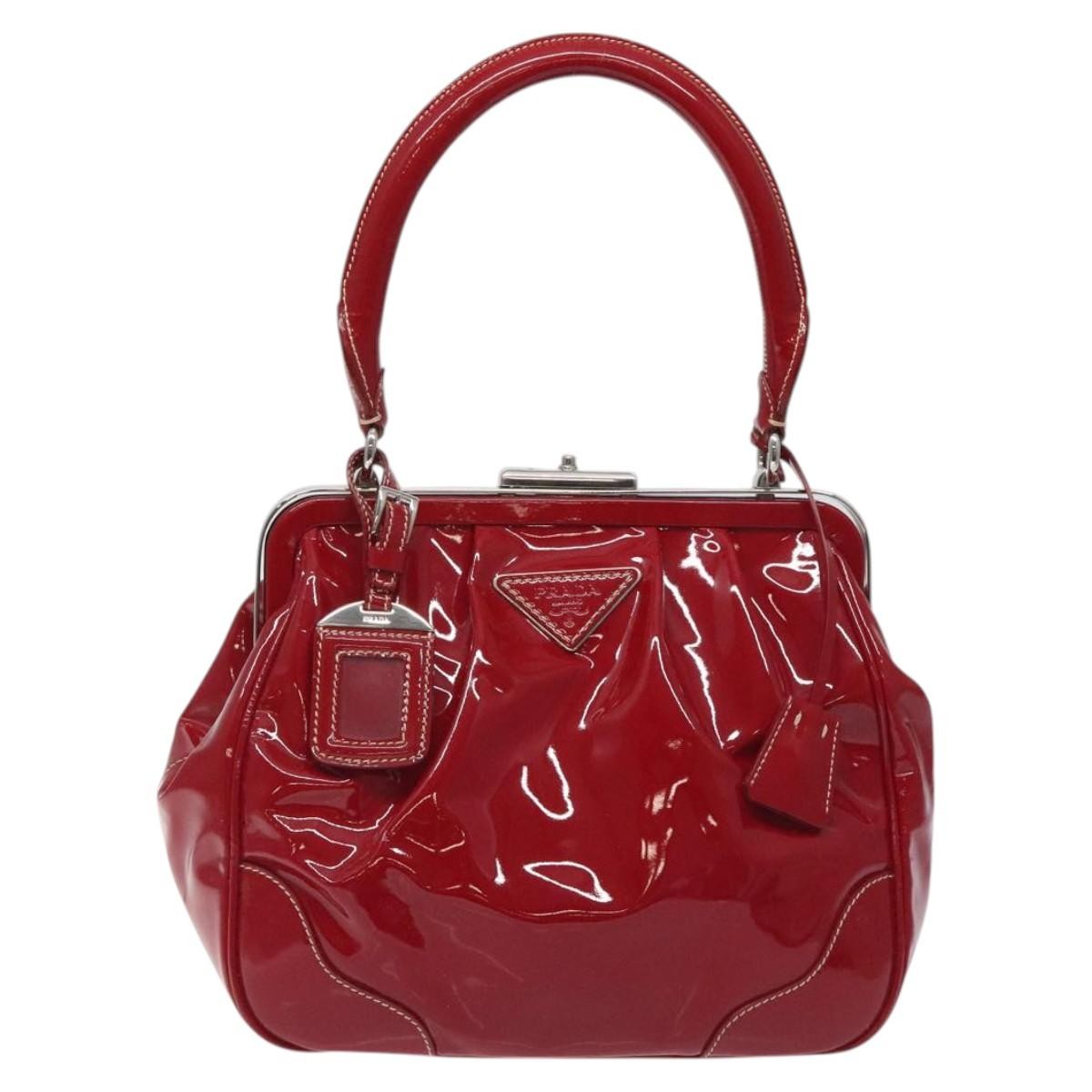Prada Vintage Patent Leather, Red, Patent Leather, Handbag
