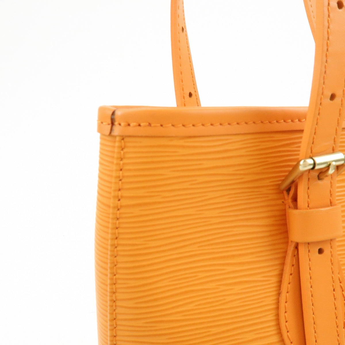Louis Vuitton Petit Bucket Epi Leather, Orange, Leather, Handbag