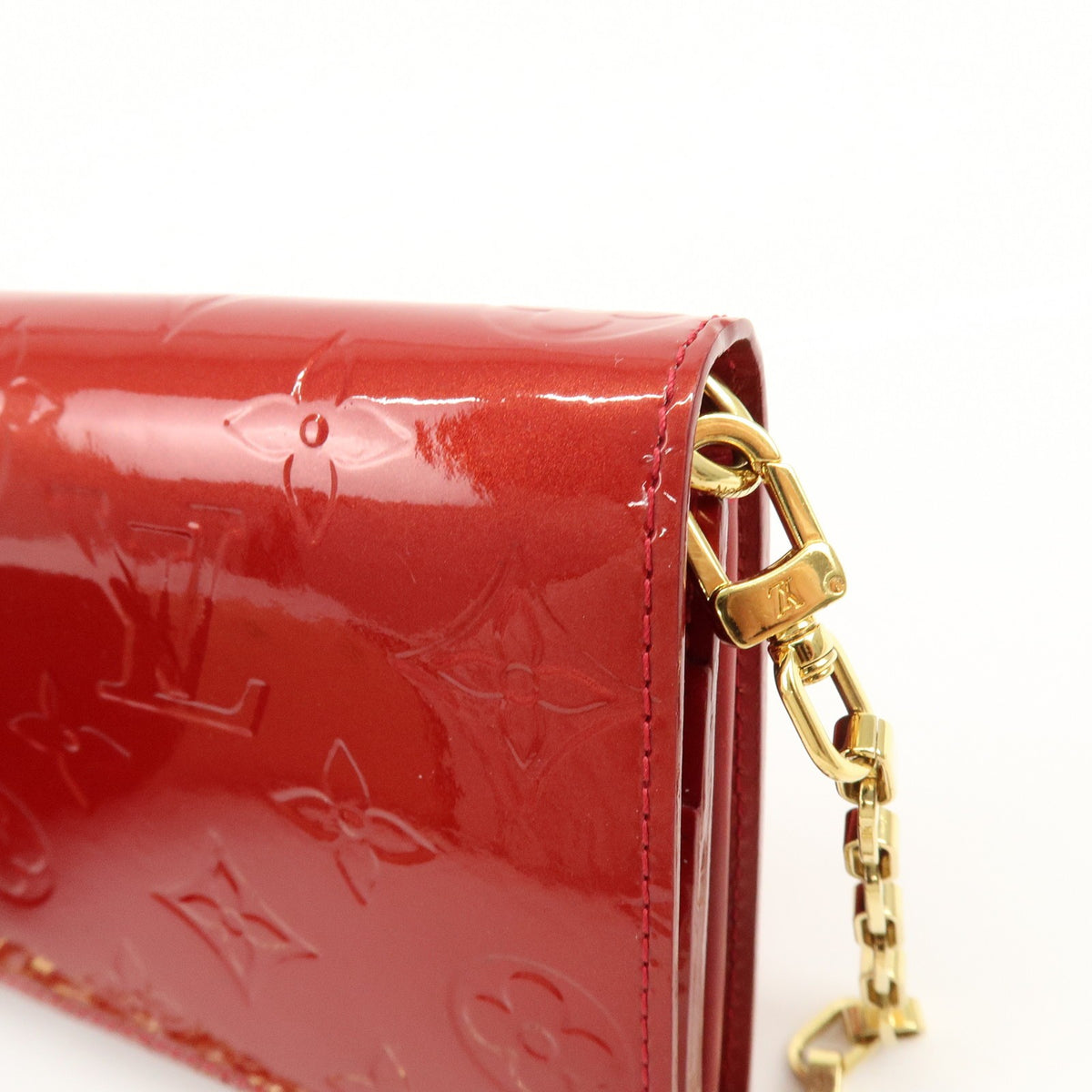 Louis Vuitton Chaine Monogram Vernis, Red, Patent Leather, Crossbody Bag