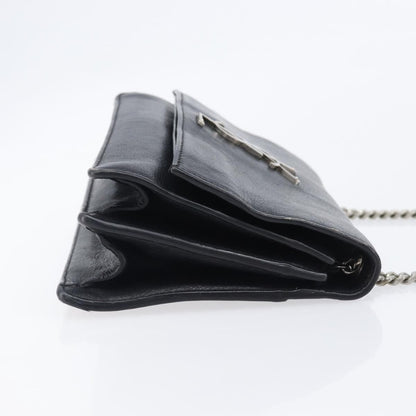Saint Laurent Kate Box Leather, Black, Leather, Handbag