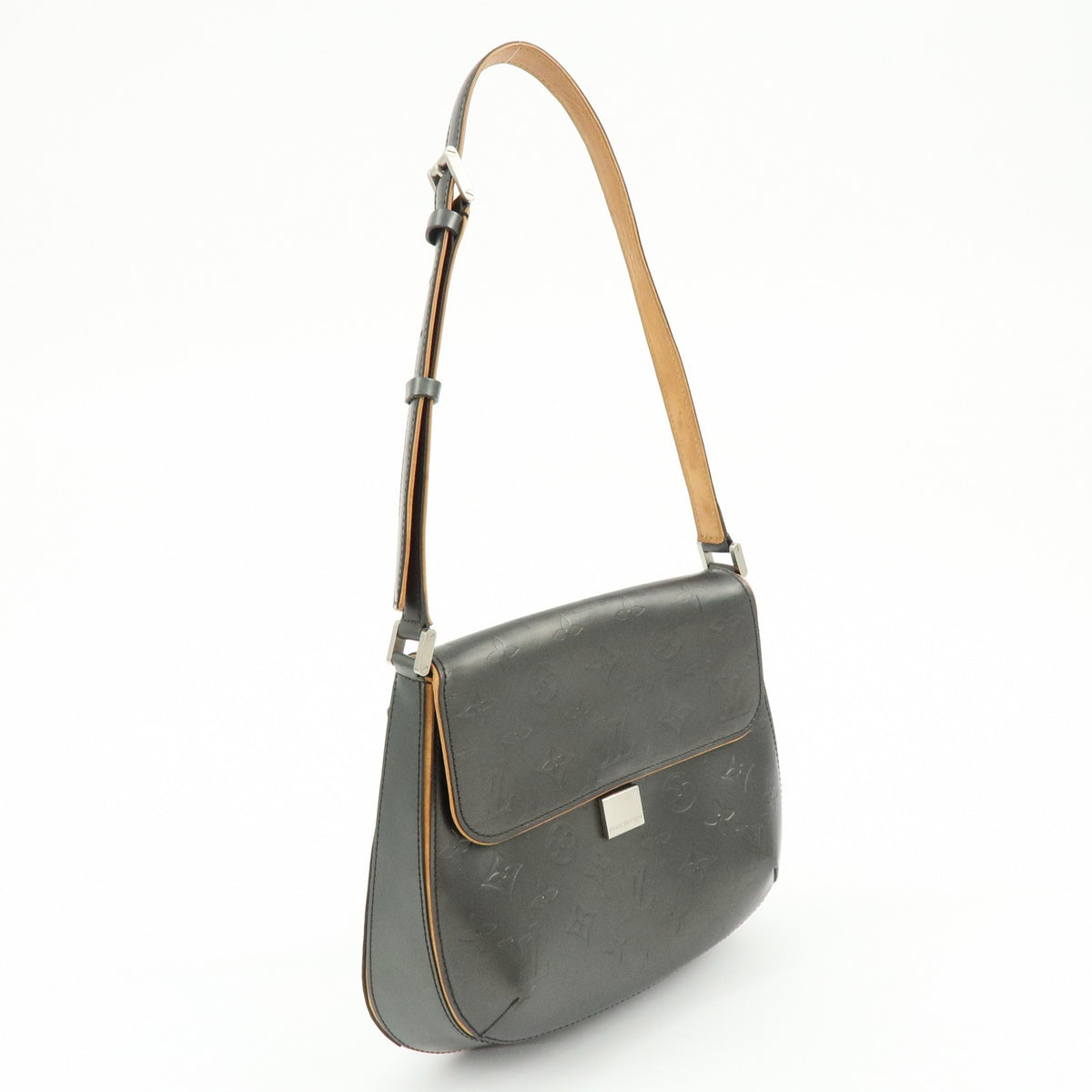 Louis Vuitton Mat Webster Street Monogram Vernis, Black, Leather, Handbag