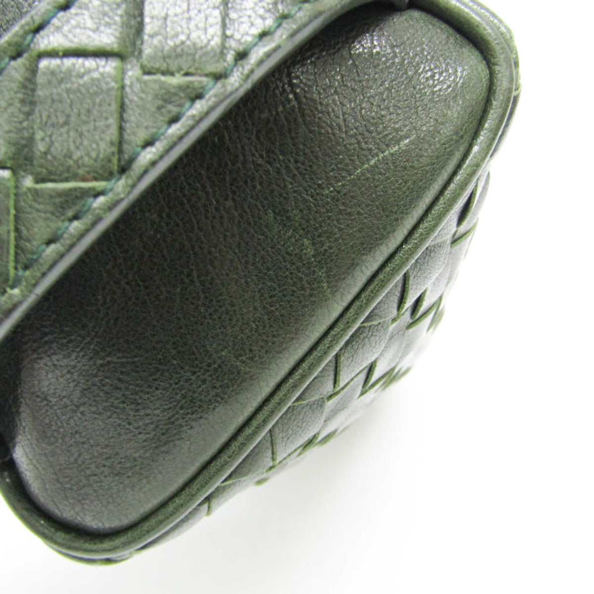 Bottega Veneta Toiletry Case Intrecciato Nappa, Green, Leather, Clutch