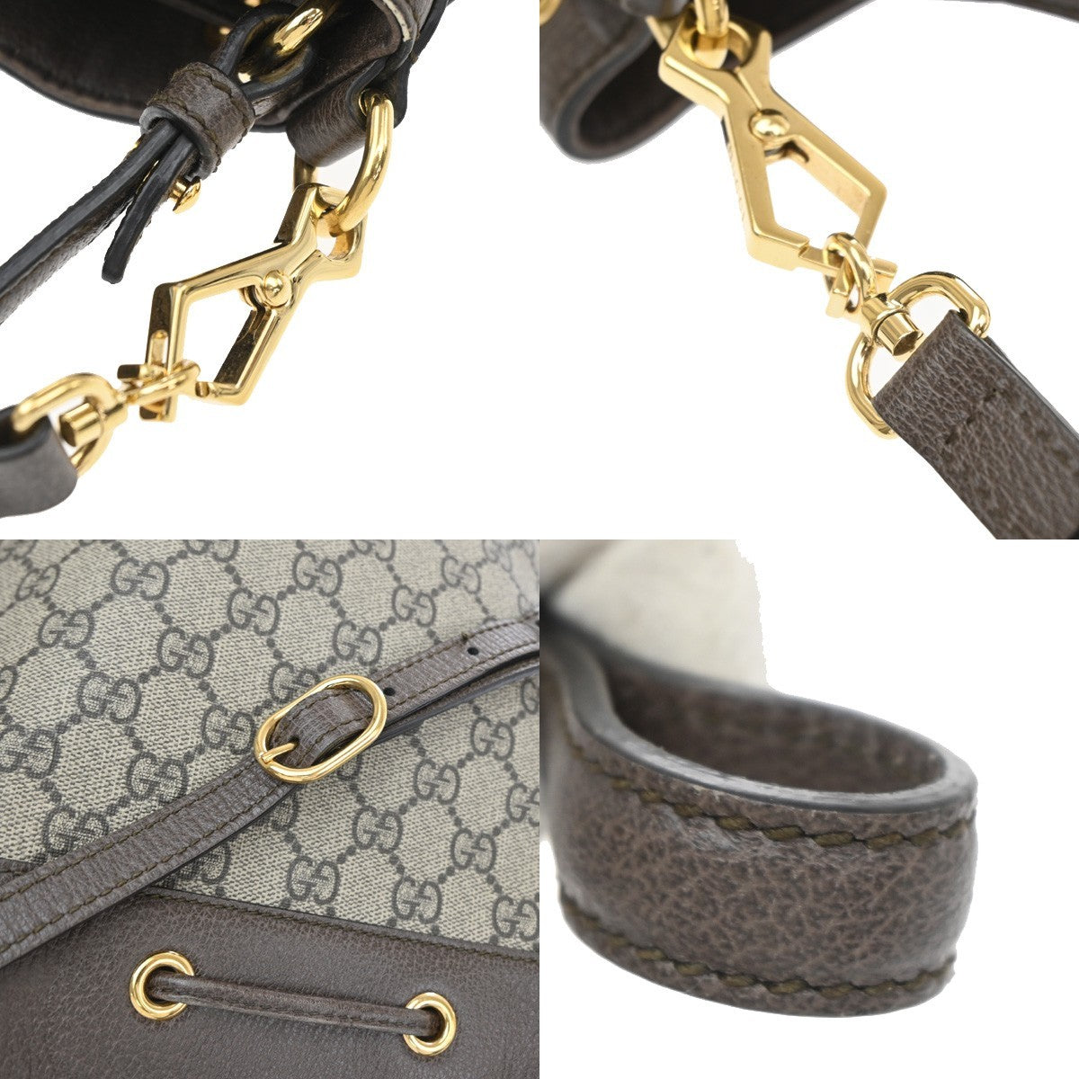 Gucci Ophidia Bucket GG Coated Canvas, Brown, Canvas, Handbag