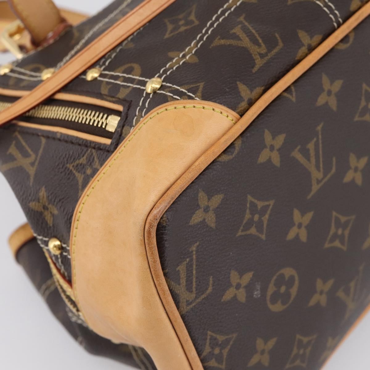 Louis Vuitton Riveting Monogram Canvas, Brown, Canvas, Shoulder Bag