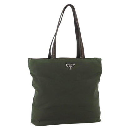 Prada Zip Tote Tessuto, Khaki, Nylon, Tote Bag