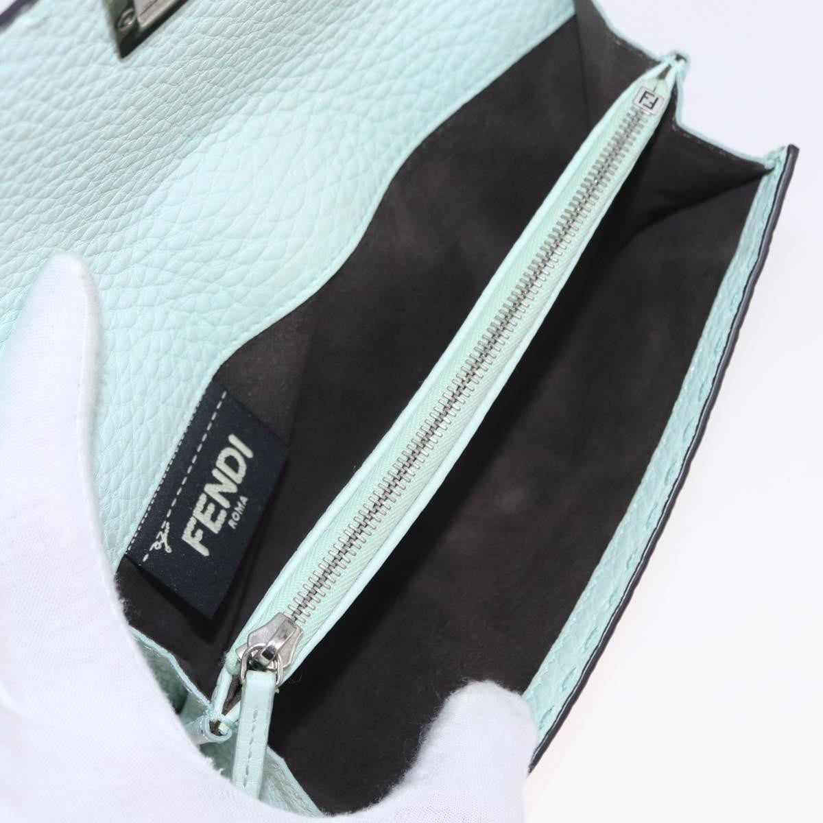 Fendi Selleria Peekaboo Leather, Green, Leather, Wallet