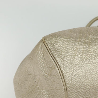 Salvatore Ferragamo Gancini Tote Leather, Silver, Leather, Tote Bag
