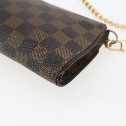 Louis Vuitton Sophie Damier Ebene, Brown, Canvas, Clutch