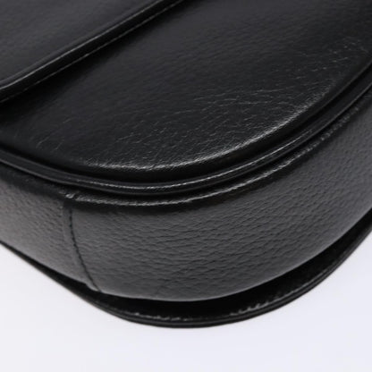 Burberry Flap Shoulder Leather, Black, Leather, Shoulder Bag