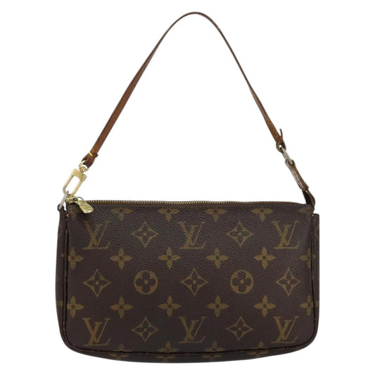 Louis Vuitton Pochette Accessoires Monogram Canvas, BROWN, CANVAS, Clutche & pouche