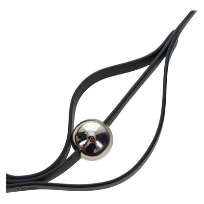 Hermes Météore Leather, Black, Leather, Necklace