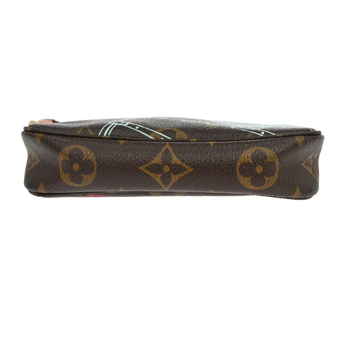 Louis Vuitton Mini Pochette Limited, Brown, Canvas, Clutch