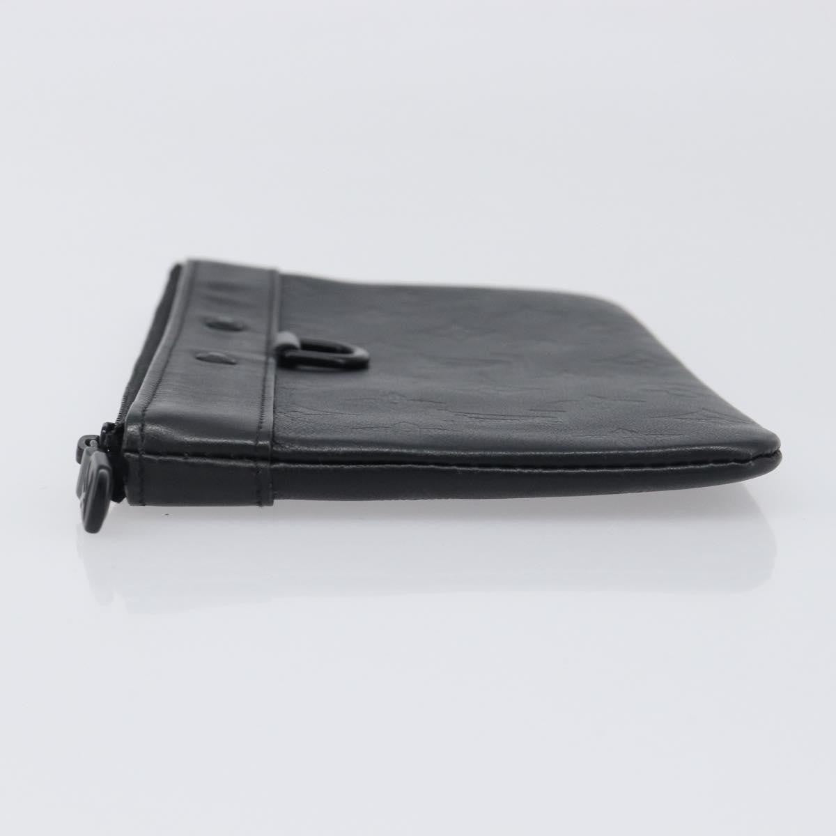 Louis Vuitton Discovery Pochette Monogram Shadow Leather, Black, Leather, Clutch