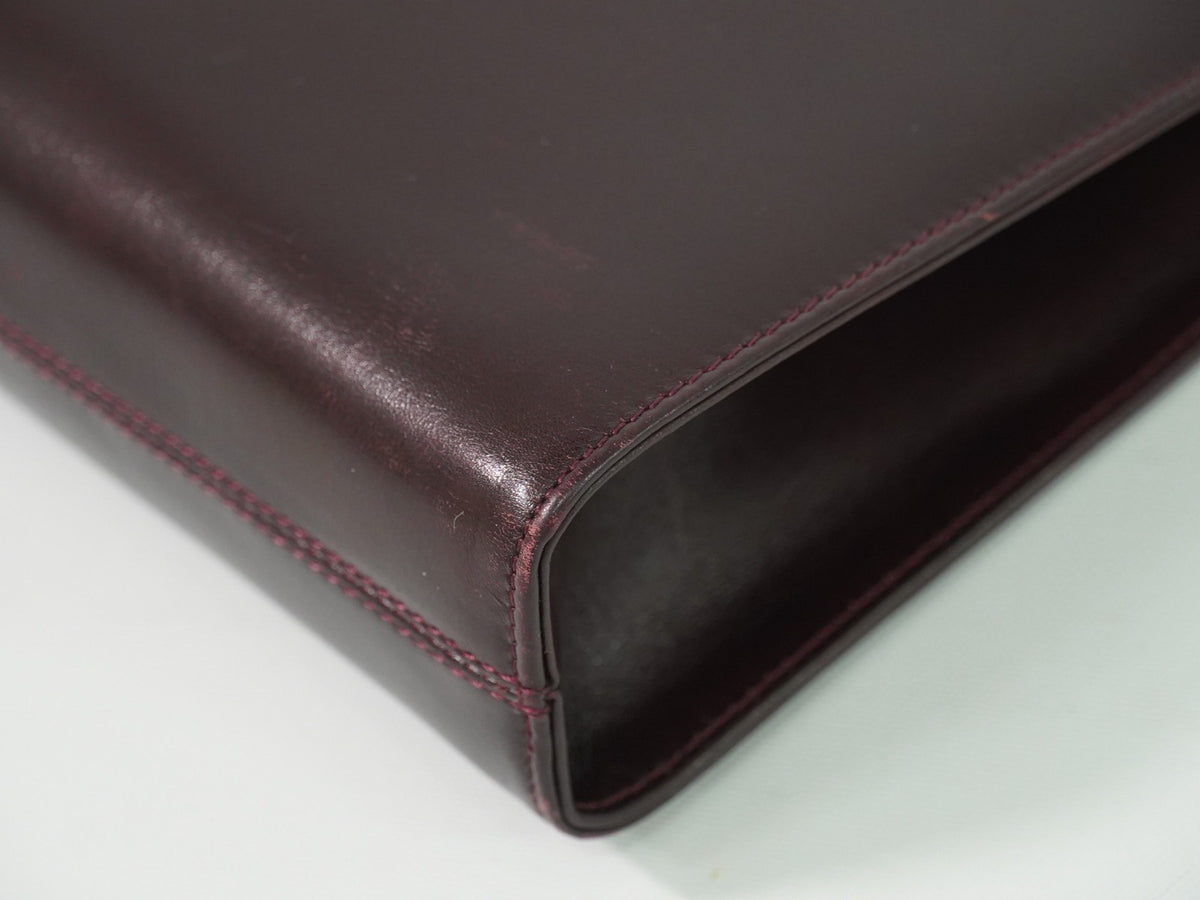 Salvatore Ferragamo Vintage Gancini Chain Leather, Burgundy, Leather, Shoulder Bag