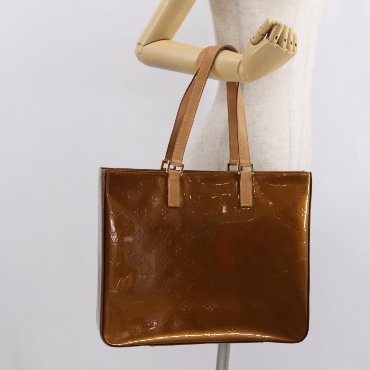 Louis Vuitton Columbus Monogram Vernis, Brown, Patent Leather, Handbag