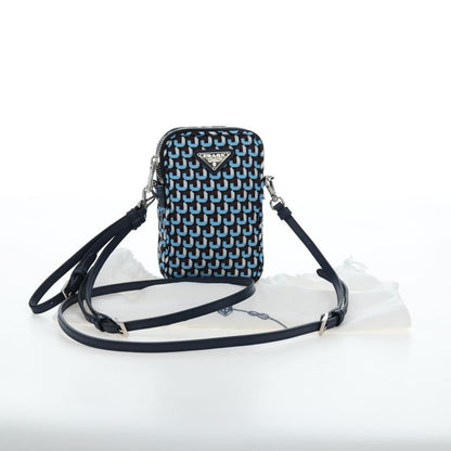 Prada Vintage Tessuto, Blue, Nylon, Shoulder Bag