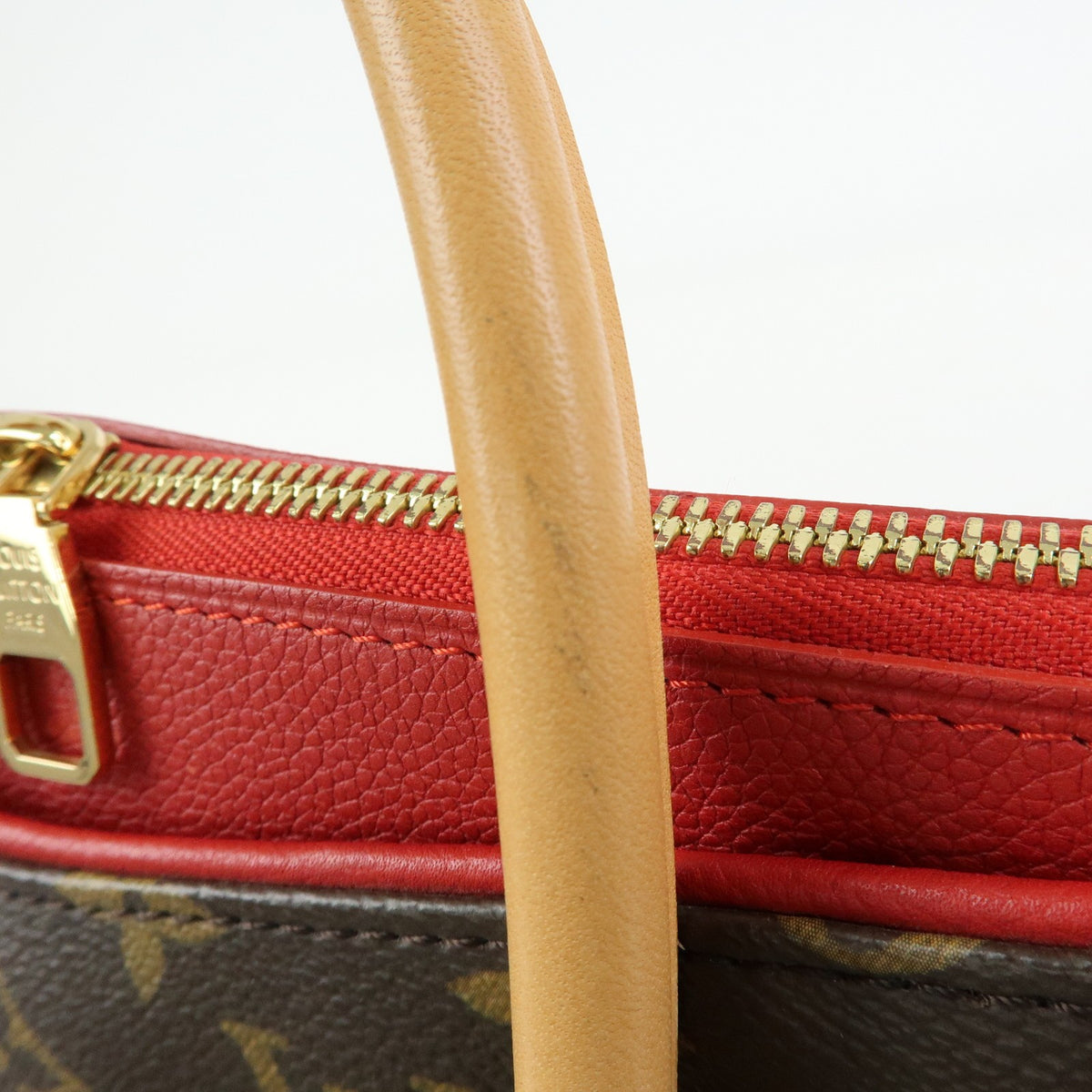Louis Vuitton Pallas Monogram Canvas with Leather, Brown, Canvas, Tote Bag