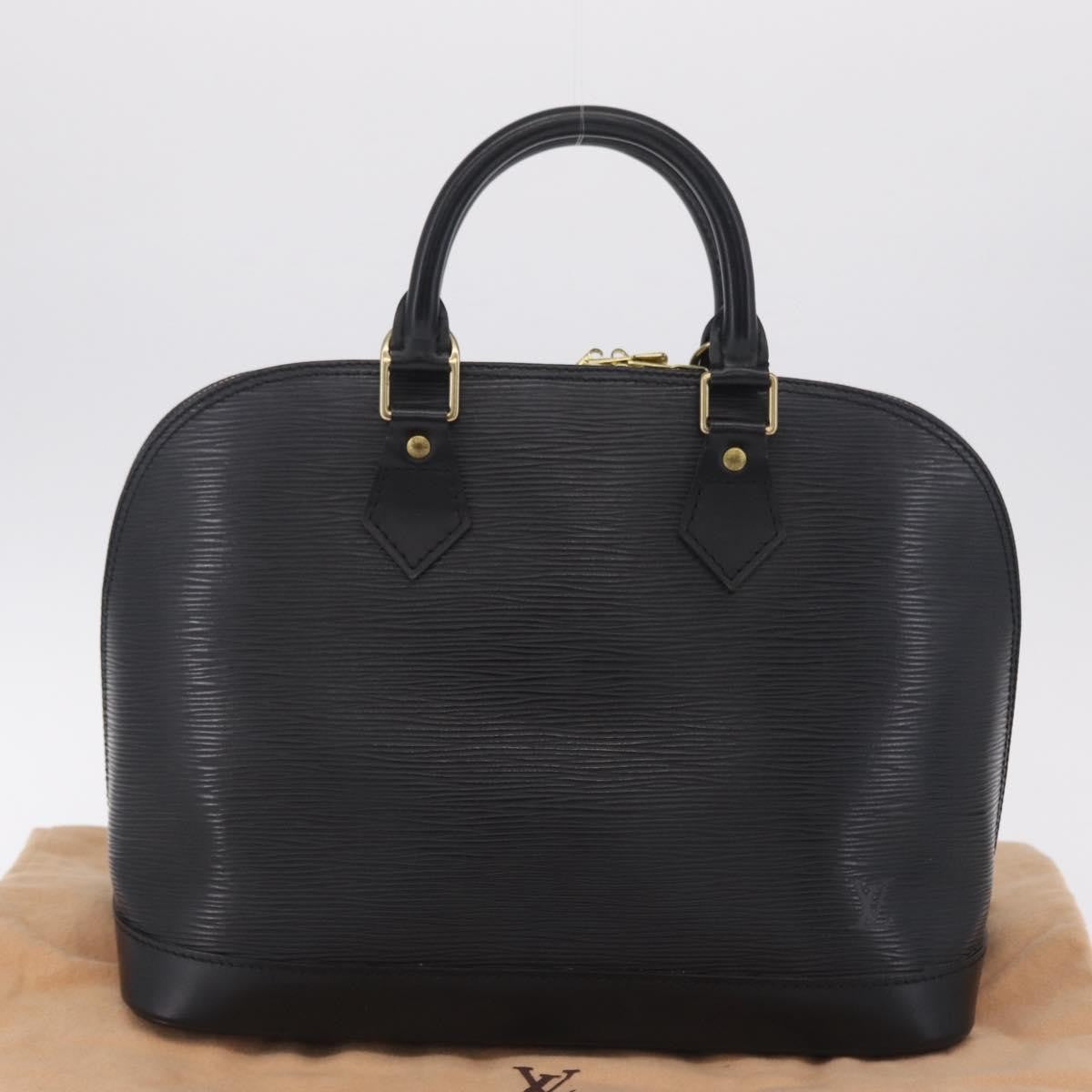 Louis Vuitton Alma Epi Leather, Black, Leather, Handbag