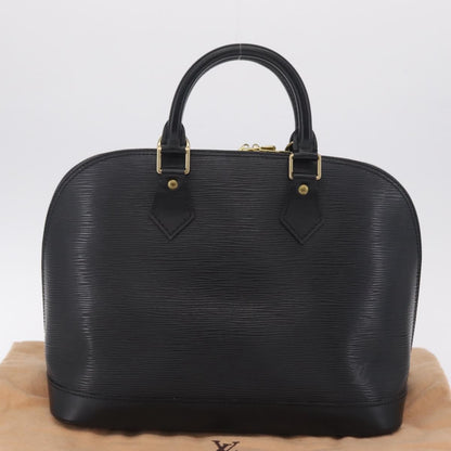 Louis Vuitton Alma Epi Leather, Black, Leather, Handbag