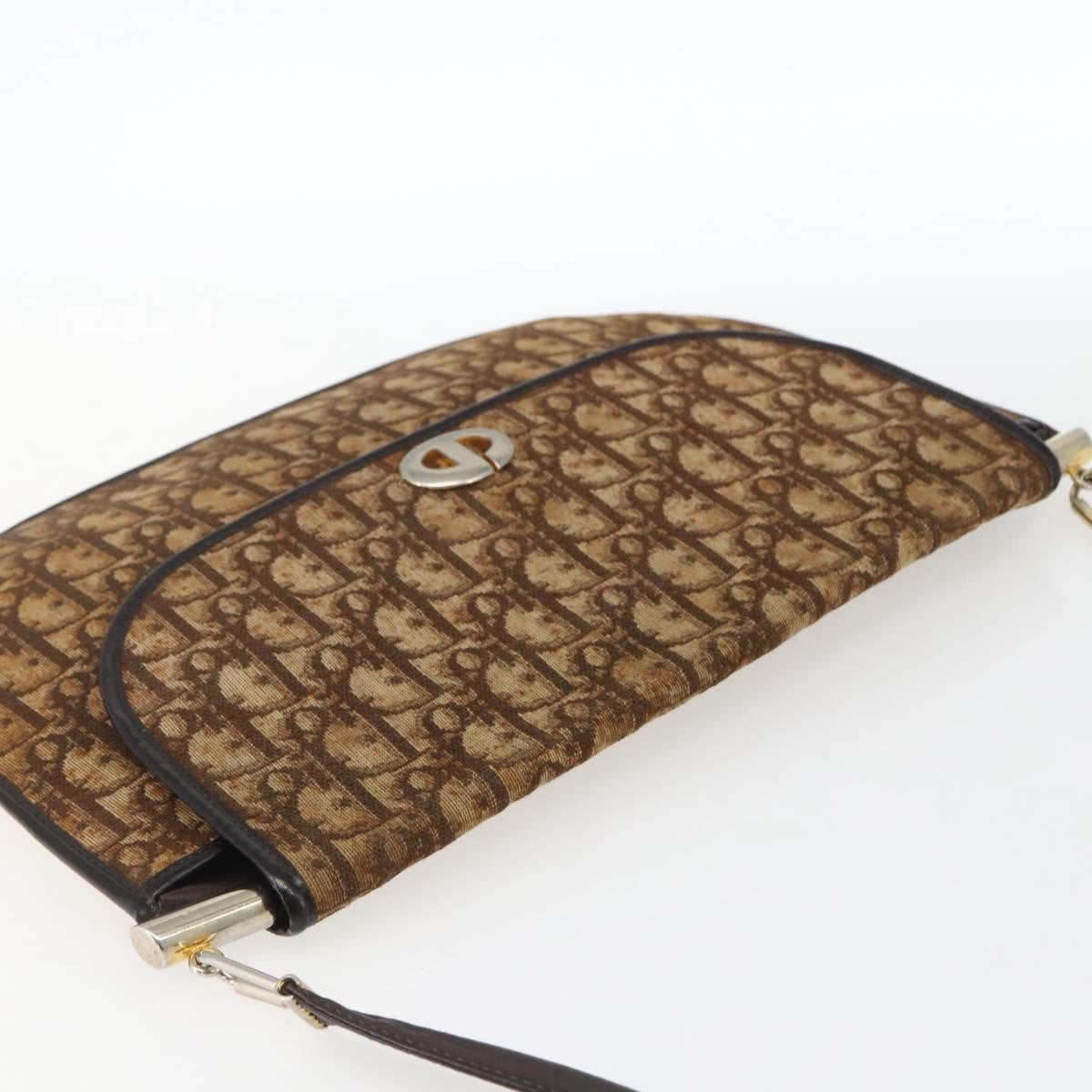 Christian Dior Vintage Trotter Canvas, Brown, Canvas, Shoulder Bag