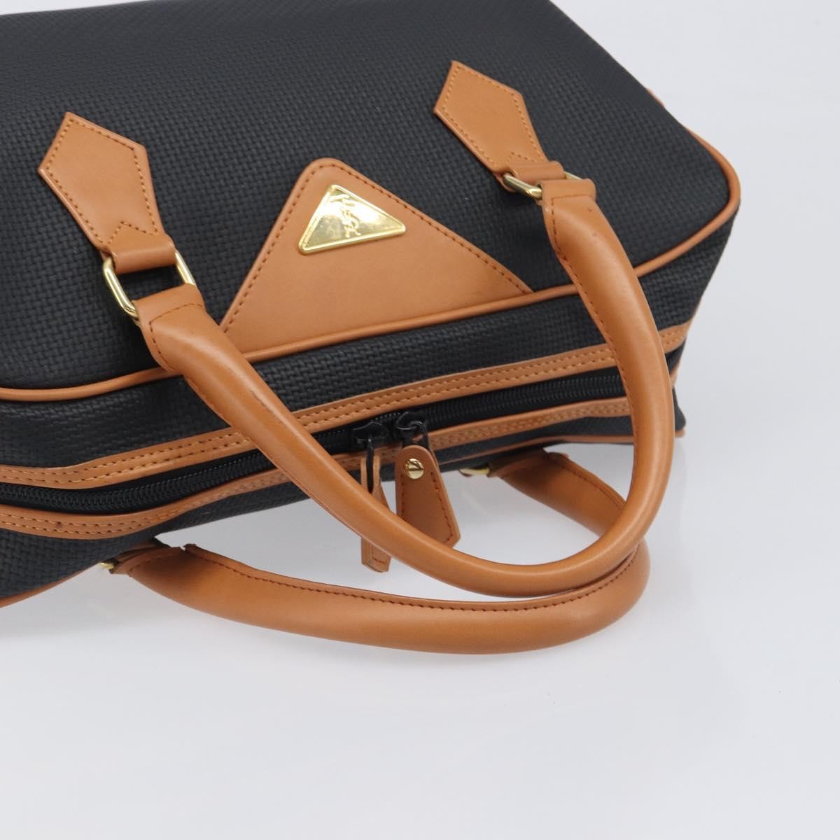 Saint Laurent Vintage Boston PVC Leather, Black, PVC, Travel Bag