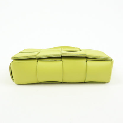 Bottega Veneta Cassette Belt Maxi Intrecciato Leather, Green, Leather, Clutch
