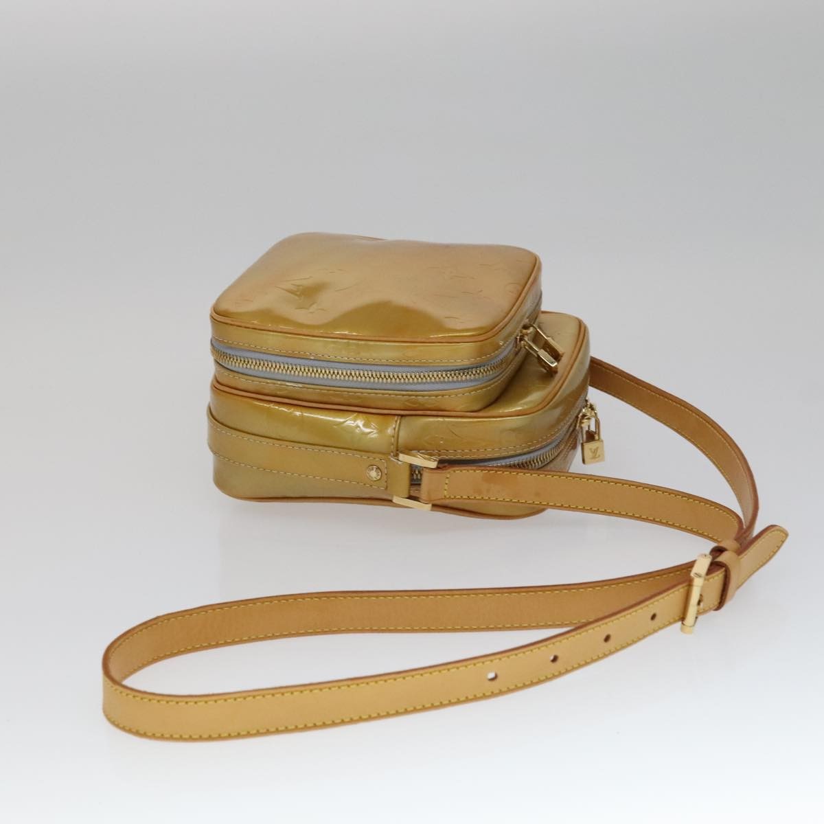 Louis Vuitton Wooster Monogram Vernis, Yellow, Patent Leather, Handbag