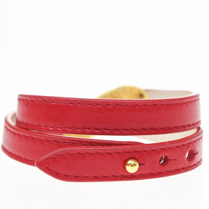 Bvlgari Serpenti Forever Double Wrap Leather, Red, Leather, Bracelet