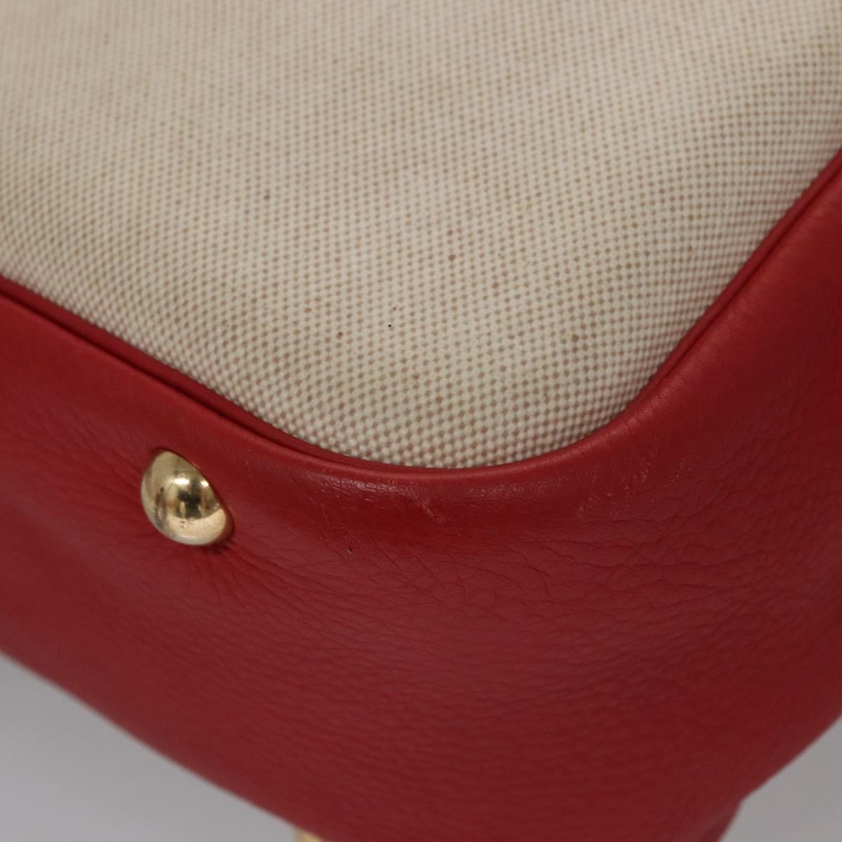 Hermes Victoria Messenger Toile with Leather, Beige, Canvas, Crossbody bag