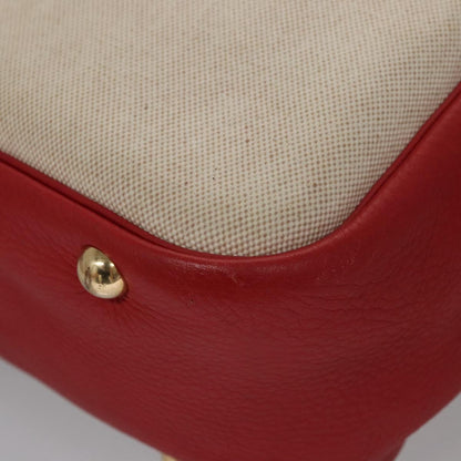Hermes Victoria Messenger Toile with Leather, Beige, Canvas, Crossbody bag