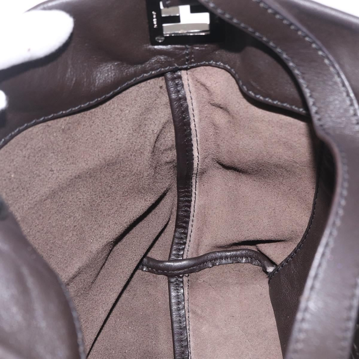Fendi Shoulder Leather, Brown, Leather, Shoulder Bag
