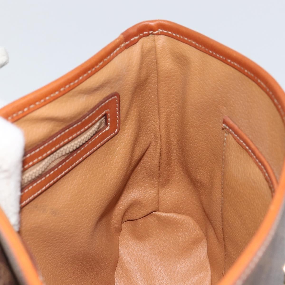 Celine Vintage Macadam Canvas, Brown, Canvas, Handbag
