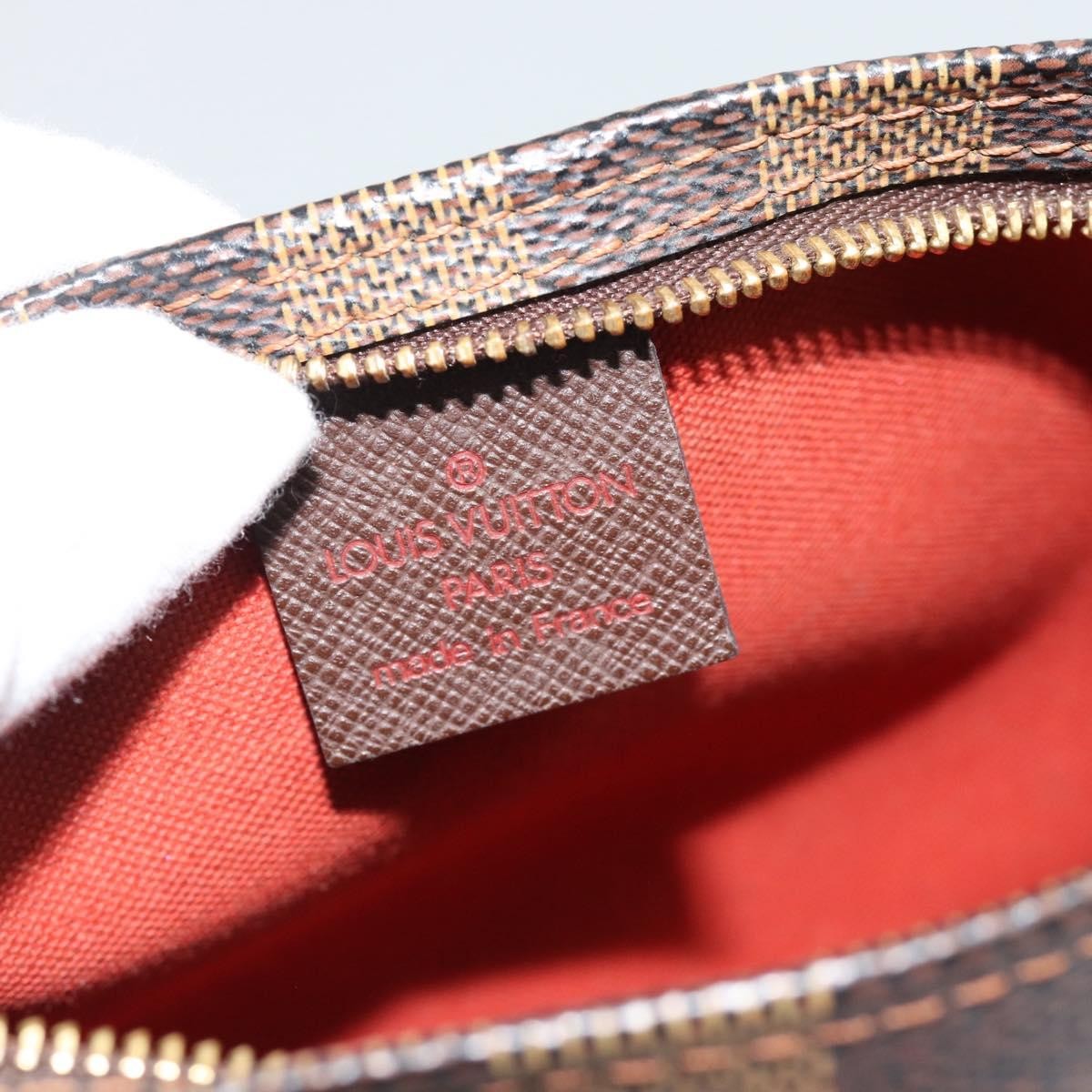 Louis Vuitton Trousse Make Up Damier, Brown, Canvas, Clutch