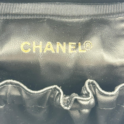 Chanel Vintage Timeless Cosmetic Case Caviar, Black, Leather, Clutch