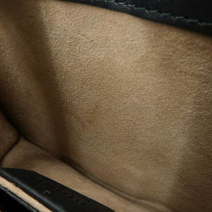 Gucci Sylvie Chain Leather, Black, Leather, Shoulder Bag