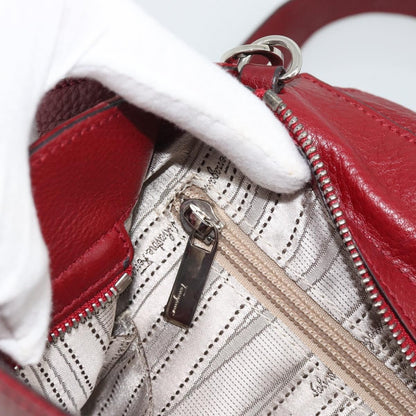 Salvatore Ferragamo Sofia Satchel Leather, Red, Leather, Handbag