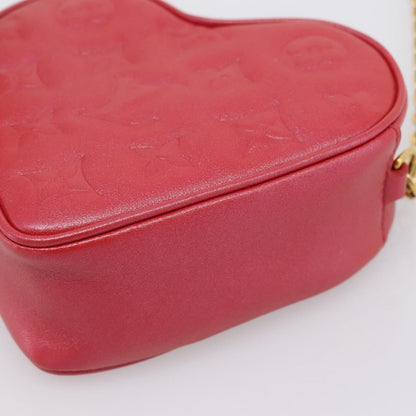 Louis Vuitton Coeur Heart on Chain Monogram Embossed Lambskin, Red, Leather, Clutch