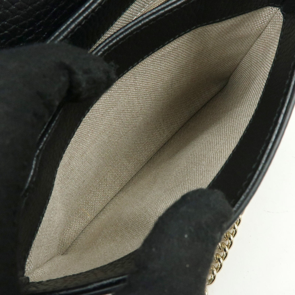 Gucci Interlocking Leather, Black, Leather, Shoulder Bag