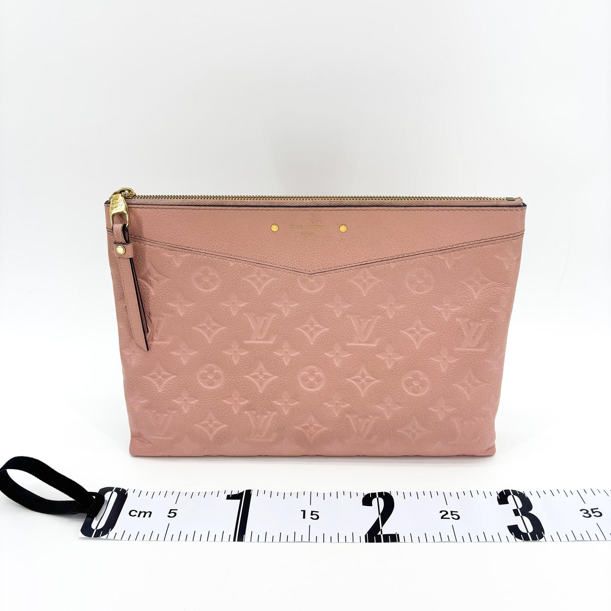 Louis Vuitton Daily Pouch Monogram Empreinte Leather, Pink, Leather, Clutch
